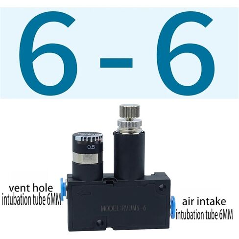 Pneumatic Regulation Pressure Valve Tube Small Reducing Air Regulating RVUM4-4 RVUM6-6 1Pcs(RVUM6-6) in Kuwait