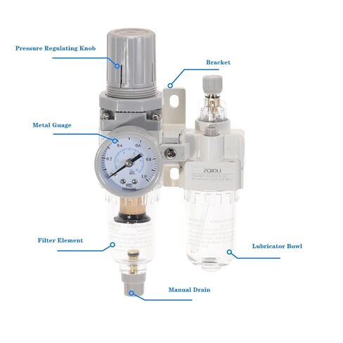 Air Filter Regulator Oil Water Separator Trap Valve Automatic Drain AC2010-02 1Pcs in Kuwait