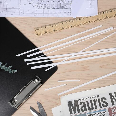25Pcs Plastic Tubing 5 Sizes ABS White Round Bars Rod Hollow Tube for DIY Sand Table Architectural Model Making(Ø2mm 3mm 4mm 5mm 6mm, 9.8 Inch Long) in Kuwait