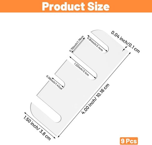9 PCS 4 Inch Door Hinge Shims, Plastic Hinge Shims for Door Alignment, Reusable Doors Hinges Adjustment Tool for Sagging Doors, No Removal Needed Repair Kit in Kuwait