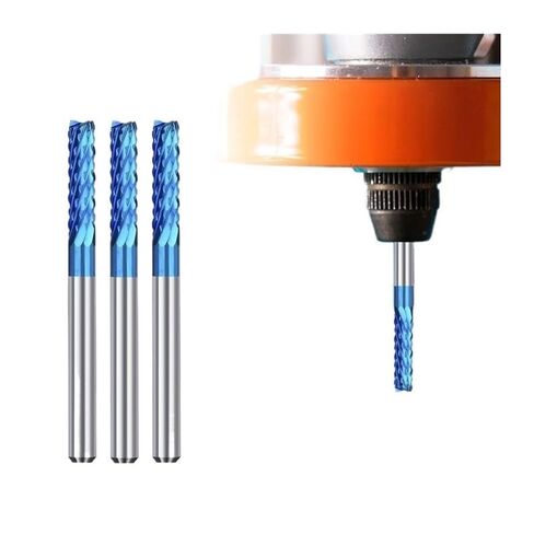 3.175mm Carbide Corn End Mill Shank PCB Milling Cutter Nano Blue Coated PCB End Mill CNC Cutting Milling Tools DIOBFZFY in Kuwait