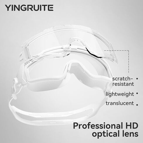Leak-Proof Anti-Fog Swim Goggles for Adults, Wide View Water Goggles for Men & Women, Cute Pool Goggles for Indoor/Outdoor Swimming in Kuwait