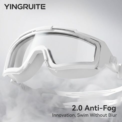 Leak-Proof Anti-Fog Swim Goggles for Adults, Wide View Water Goggles for Men & Women, Cute Pool Goggles for Indoor/Outdoor Swimming in Kuwait
