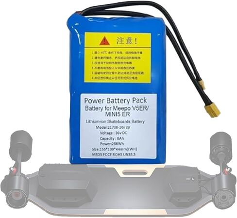 36V 8Ah 10S2P Electric Skateboard Battery 288Wh for Meepo V5ER/ MINI5 ER Electric Skateboard Longboard Long Lasting Battery Pack,155 * 109 * 44mm in Kuwait