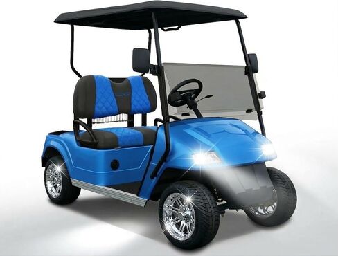 Golf Cart Seat Covers for Star EV Classic Model Original Front Seat, Sandwich Material Fits to Star Car Classic 2,4,6 Seats and Rear Seats to Renew Your Carts. (Grey/Black) in Saudi Arabia