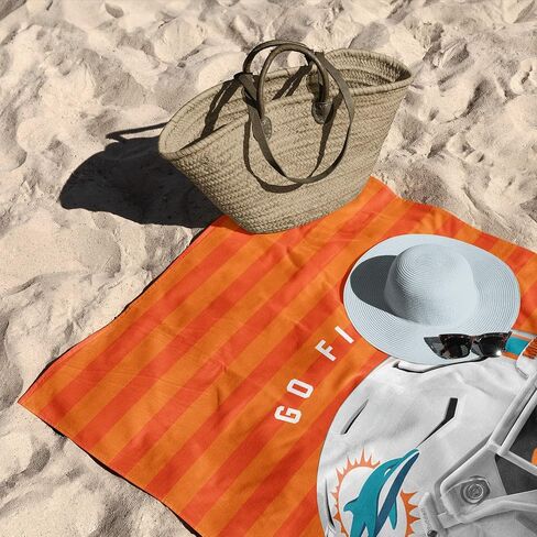 مجموعة مناشف الشاطئ Northwest NFL Miami Dolphins مكونة من قطعتين، مقاس 76.2 سم × 152.4 سم لكل قطعة، قياسية، ألوان الفريق in Kuwait