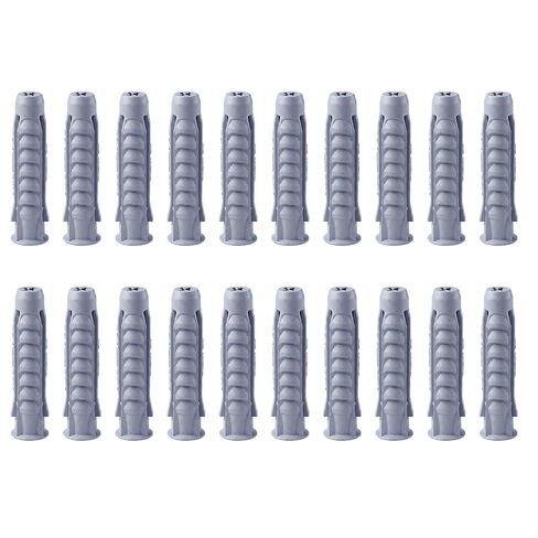 20 Pcs Concrete Wall Anchors, 10x50mm Plastic Heavy Duty Wall Anchors Suitable for TV Mount Installation or Brick Walls in Kuwait