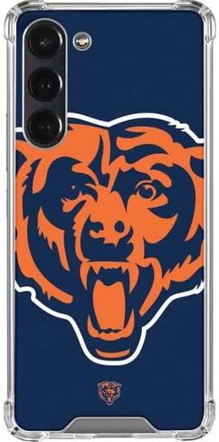 حافظة هاتف Skinit الشفافة متوافقة مع هاتف Galaxy S23 Plus - تصميم شعار كبير مرخص رسميًا من NFL Chicago Bears in Kuwait