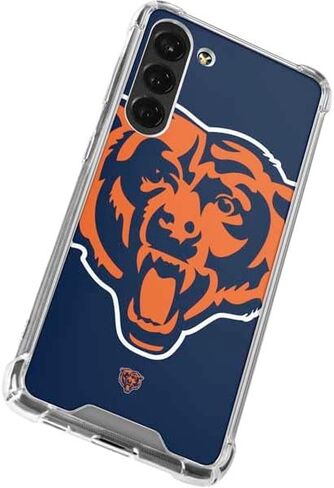 حافظة هاتف Skinit الشفافة متوافقة مع هاتف Galaxy S23 Plus - تصميم شعار كبير مرخص رسميًا من NFL Chicago Bears in Kuwait