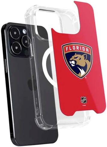 حافظة هاتف Skinit متوافقة مع MagSafe iPhone 15 Pro Max - تصميم شعار NHL Florida Panthers مرخص رسميًا in Kuwait