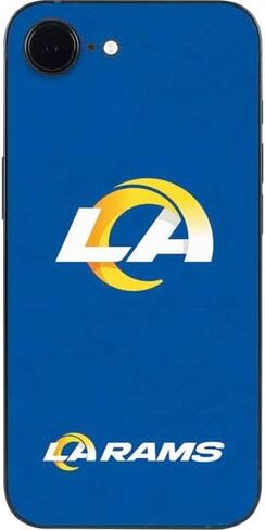 غلاف هاتف Skinit متوافق مع iPhone 16e - تصميم باللونين الأبيض والأسود مرخص رسميًا من NFL Los Angeles Rams in Kuwait