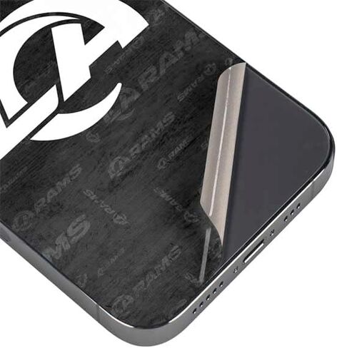 غلاف هاتف Skinit متوافق مع iPhone 16e - تصميم باللونين الأبيض والأسود مرخص رسميًا من NFL Los Angeles Rams in Kuwait