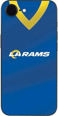 غلاف هاتف Skinit متوافق مع iPhone 16e - تصميم باللونين الأبيض والأسود مرخص رسميًا من NFL Los Angeles Rams in Kuwait