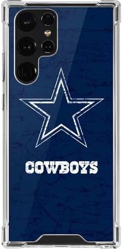 حافظة هاتف Skinit الشفافة متوافقة مع هاتف Galaxy S22 Ultra - تصميم مرخص رسميًا من NFL Dallas Cowboys in Kuwait