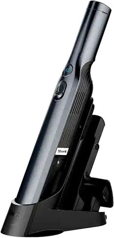 مكنسة Shark WV201 WANDVAC المحمولة خفيفة الوزن بوزن 1.4 رطل مع شفط قوي، قاعدة شحن، كوب غبار فارغ وقابل للفصل بلمسة واحدة (WV201BLK أسود) (متجدد) in Kuwait