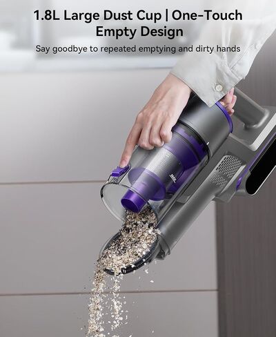 Cordless Vacuum Cleaner 60,000Pa,70 Min 150,000PRM Vacuum Cleaner, 18-Layer Filtration Vacuum, Self-Standing Vacuum Cleaners for Home with 1600ml Cup for Pet Hair Carpet Hardwood Floor Car X18 in Kuwait