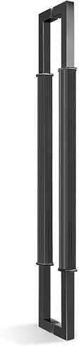 Shower Door Handle, Door Pull Modern Sliding Glass Door Handle, Double Sided Door Push Bar for Wood Metal Commercial Iron Doors Easy to Install(Rose Gold,80cm/32inch) in Kuwait
