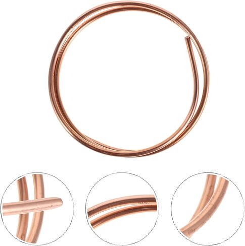 Zerodeko Copper Tube 5mm Od X 4mm Id Seamless Pure Copper Coil 1m for Refrigeration Ac System Hvac DIY Projects in Kuwait