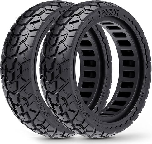 إطارات سكوتر صلبة مقاس 10x2.50 (60/70-6.5) لـ Ninebot G30، عبوتان | يناسب الإطارات 10x2.50 / 60/70-6.5؛ تصميم خالي من الهواء؛ تحقق من حجم الحافة أولاً in Kuwait