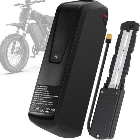 48V Ebike Power Pack Battery, 15.6Ah Ebike Power Source for 0-1500W Electric Bike with 2A Fast Power Supply and BMS, 4PIN Base, LED Battery Indicator, Safety Lock (48V15.6AH-4PIN) in Kuwait