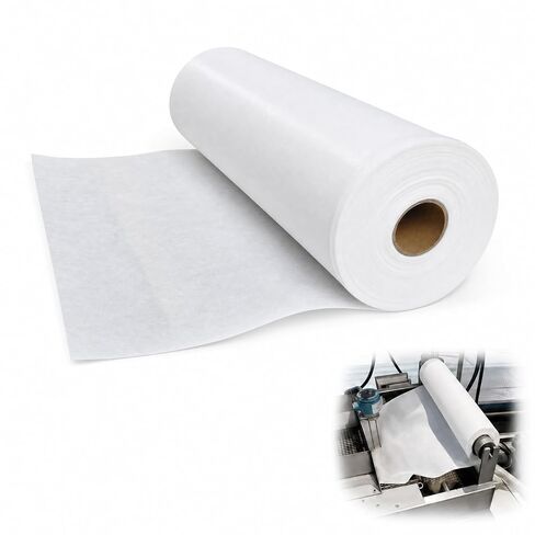 Industrial Cutting Fluid Filter Paper Roll - 19.6" x 328' (50cm x 100m) - 25-30 Micron High-Efficiency Coolant Filtration for CNC Grinding, Milling, Metalworking - Mixed Fiber (50cmX100m) in Kuwait