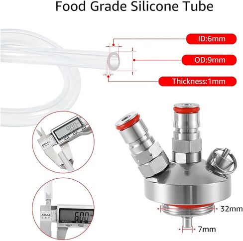 ELECQUEEN Mini Keg Spear - موزع صنبور من الفولاذ المقاوم للصدأ مع خرطوم سيليكون 30 سم لتقديم البيرة بشكل مثالي في الحفلات والتجمعات in Kuwait