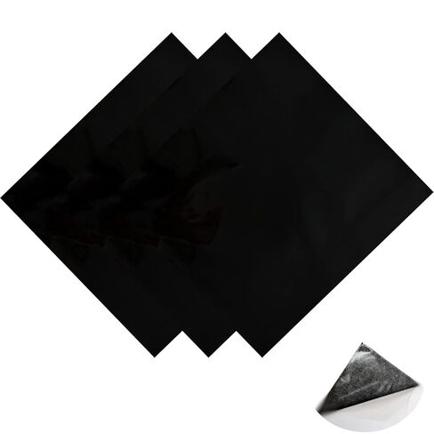 3 PCS 9.84x9.84 Inch Black High Temperature Resistant Rubber Mat, 1mm Thick Adhesive Rubber Sheet for Sealing, Gasketing, Cushioning and Protection in Kuwait