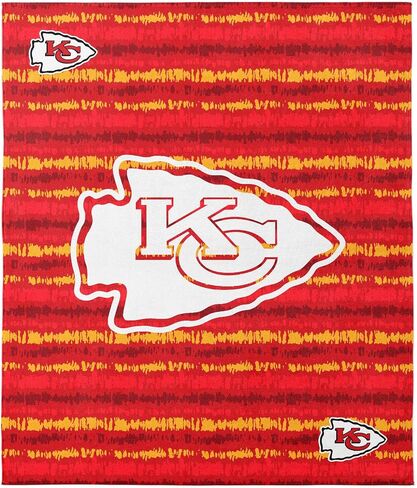 منشفة شاطئ من الألياف الدقيقة كبيرة الحجم من Northwest NFL Kansas City Chiefs، 60 × 70 بوصة - سريعة الجفاف، مقاومة للرمال، خفيفة الوزن، عالية الامتصاص، تصميم شيبوري in Kuwait