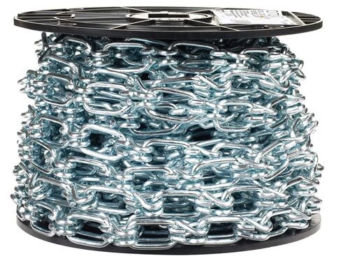 Campbell Chain & Fittings 0722427 Lock Link Single Loop Chain, 3/0, Zinc Plated, 50 ft, Reel in Kuwait