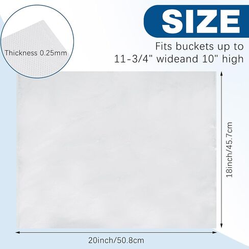 Shinylin 20 x 18 Inches LDPE Disposable Bucket Liner Waste Bags, 10 Pack Gray Aluminum Foil Bags with Twist Ties in Saudi Arabia