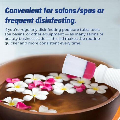LUCAS-CIDE Salon & Spa Concentrate, Hospital Grade Multi Purpose Disinfectant & Sanitizer, 1 Quart with Squeeze & Pour Lid Kit - Pink in Saudi Arabia