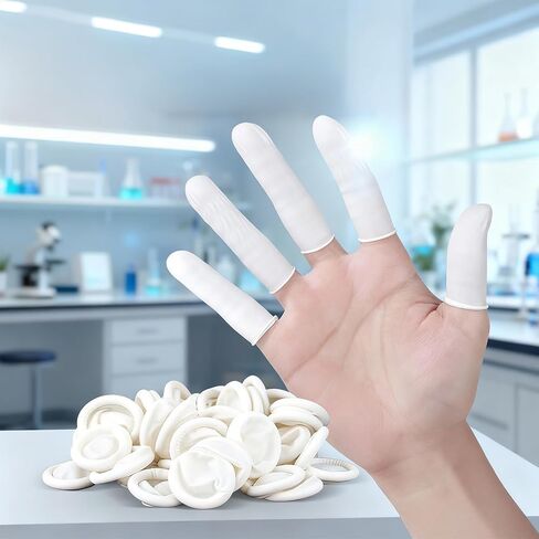 Disposable Finger Cots 200 Pack, Powder-Free Anti-Slip Finger Protectors for Sewing Electronics Beauty Crafts and Food Prep in Kuwait