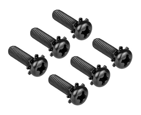 M4 14mm Screws Designed for Specific LG TV Stands - 6 Pcs | Screws with Integrated Washers and Black Oxide Finish, Corrosion-Resistant in Kuwait