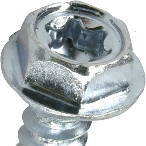 Power Pro Premium Self-Drilling Metal Screws, Zinc Plated Steel, Hex Washer Head Metal to Metal Winged Point Screws, Silver, #10 x ¾ inch, Box of 112 Screws in Kuwait