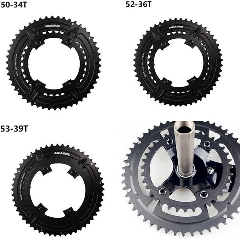 لسلسلة دراجة الطريق 105 FC-R7000 110BCD 50-34T سلسلة مزدوجة لـ Ultegra FC-R8000 وللكرنك غير المتماثل Dura-Ace FC-R9100 10/11/12 سرعة (34/50T) in Kuwait