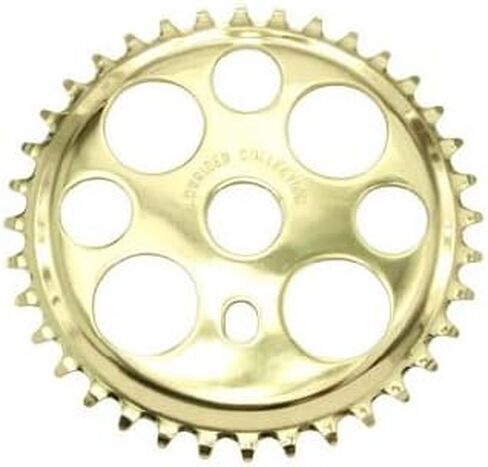 Lowrider Lucky 7 Sprocket 36t 1/2 X 1/8 Gold. for Bicycles, Bikes, for lowriders, Beach Cruiser, Strech Bikes, limos, Chopper Cruiser in Kuwait