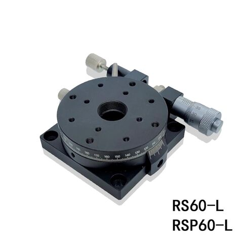 High Precision 60mm RS60-L Manual Optical Rotating Sliding Micrometer Stage - 360 Degree Adjustable for Industrial Applications in Kuwait
