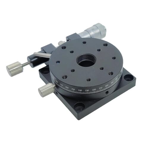 High Precision 60mm RS60-L Manual Optical Rotating Sliding Micrometer Stage - 360 Degree Adjustable for Industrial Applications in Kuwait