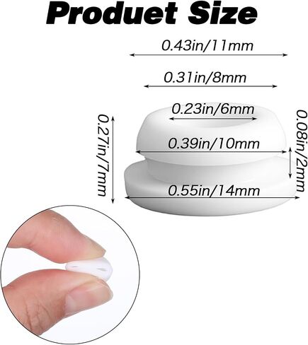 10 Pcs Hole Plug, 3/8 Inch White Button Hole Plugs 10 Mm Bulk Silicone Holes Plugs Round Seal Button Stopper Snap in Locking Rubber Holes Plug for Home Bathtub Furniture Automotive in Kuwait