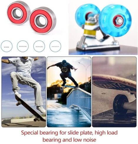 Bearings 10pcs 608 Natural ZrO2 White Ceramic Ball Bearing abec-11 8x22x7mm 608rs Inline Roller Skate Wheel in Kuwait