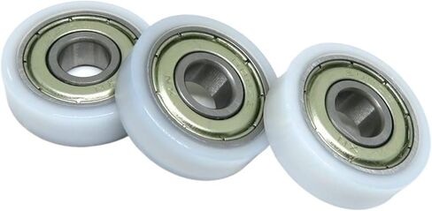 10 Pieces 8 * 26 8mm Embedded 608zz Bearing 26mm Wrapped Rubber Pulley POM/Nylon BS60826-8 8x26x8 Plastic Flat Guide in Kuwait