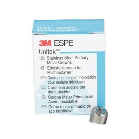 3M ESPE 907054 Unitek التاج الأمامي الأساسي، الجزء السفلي من Cuspid، الحجم 6.0، الفولاذ المقاوم للصدأ (عبوة من 5) in Kuwait