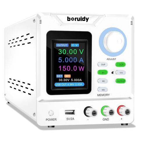 DC Power Supply Variable 30V 10A,boruidy 300W Encoder Adjustable Switching Regulated High Precision 4-Digits TFT Display 5V/2A USB Port Bench Lab Power Supplies with OCP OVP Output Memory Button in Kuwait