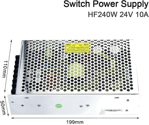 HF240W-SF-24 مفتاح إمداد الطاقة 110/220VAC إلى DC24V 10A للتحكم الصناعي/LED/المراقبة والطبية (24V 10A) in Kuwait
