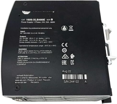 BAYDE 1606-XLB480E 1606-XLE Power Supply 480W 24VDC for Allen Bradley 1606-XLB480E in Kuwait
