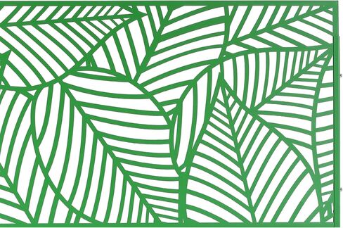 Metal Privacy Screen, Freestanding, Green, Leaf Pattern, 76" H x 48" W, for Deck, Patio, Balcony, Garden in Kuwait