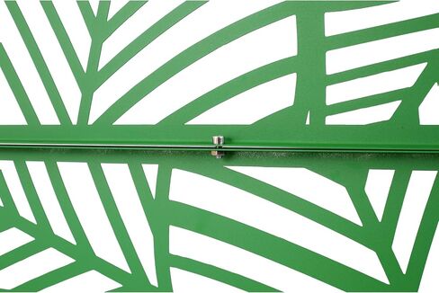 Metal Privacy Screen, Freestanding, Green, Leaf Pattern, 76" H x 48" W, for Deck, Patio, Balcony, Garden in Kuwait