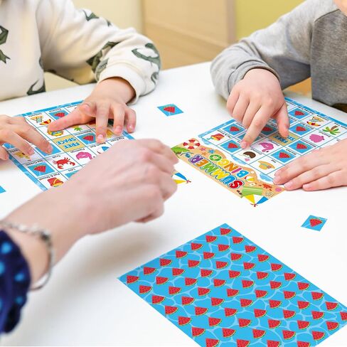 بطاقات Yoklili Summer Bingo 24 لاعبًا، حمام السباحة الشاطئي، أنشطة الفصول الدراسية في المدرسة العائلية in Kuwait