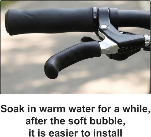 4 Pairs Bicycle Brake Lever Grips Covers Anti-Slip Silicone Brake Grip Sleeve Handle Protection Cover Universal Type Levers for Bicycle, Cycling, Road/Mountain Bikes (Black) in Kuwait