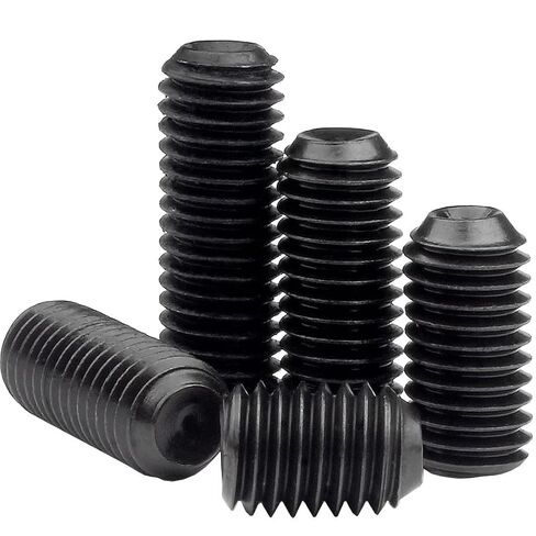 MonsterBolts - M5 x 6mm Cup Point Set Screws, DIN 916, Alloy Steel, Black Oxide, 10 Pack in Kuwait
